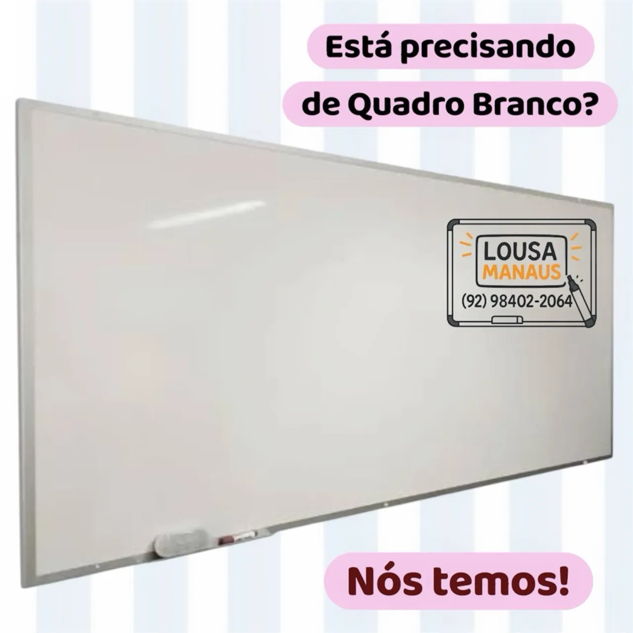 Quadro Branco para Escritório ou Sala de Aula