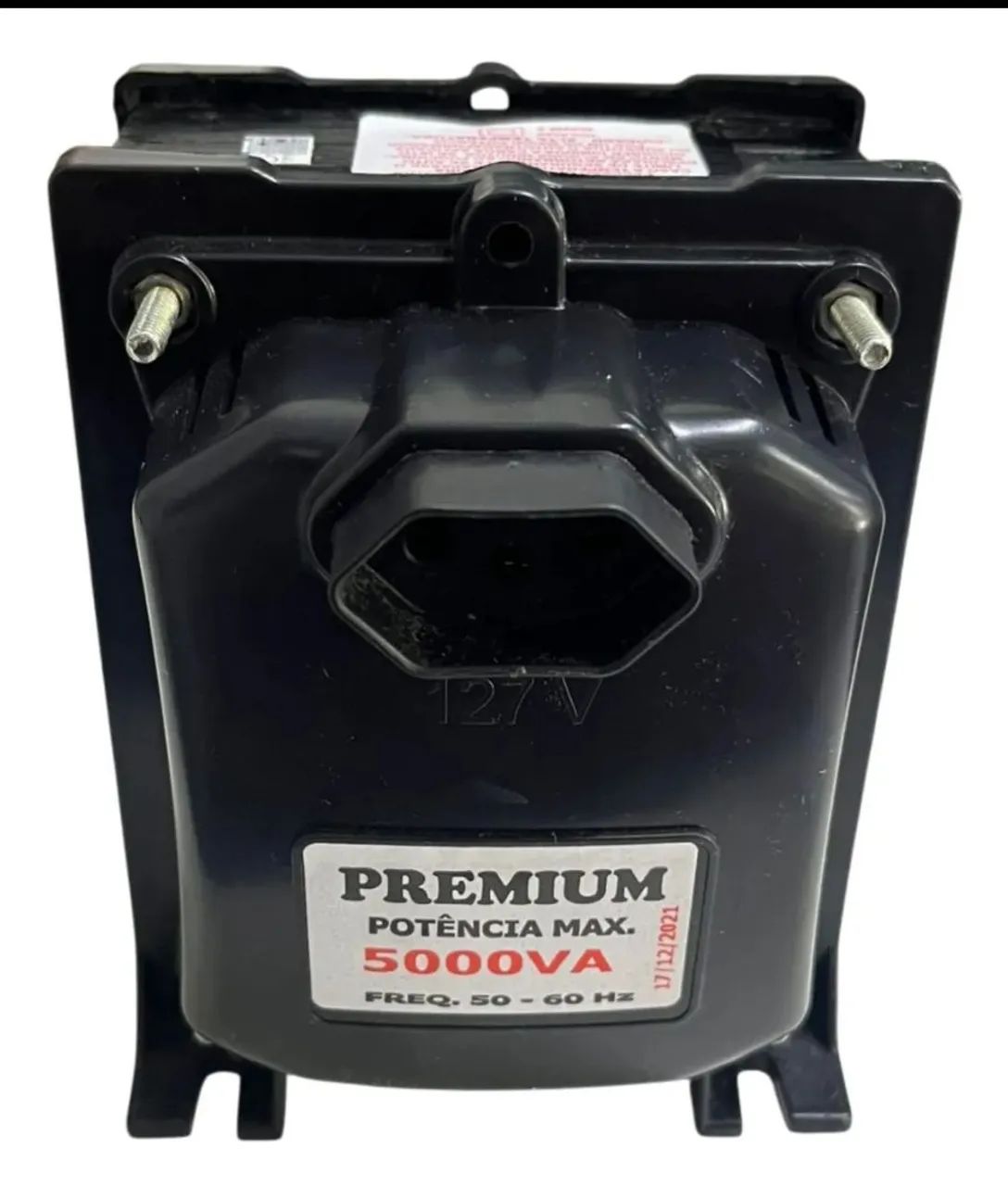 Transformador Potencia 5kva 5.000va 127v X 220v C/ Tomada Preto - Foto 4