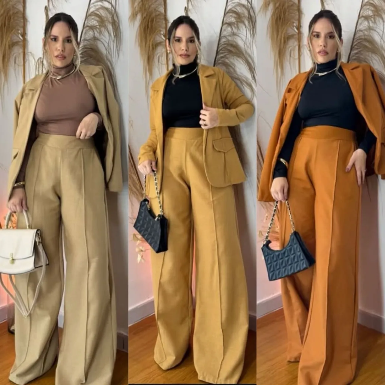 Conjunto Blazer e Calça Social em Linho- 2 Peças