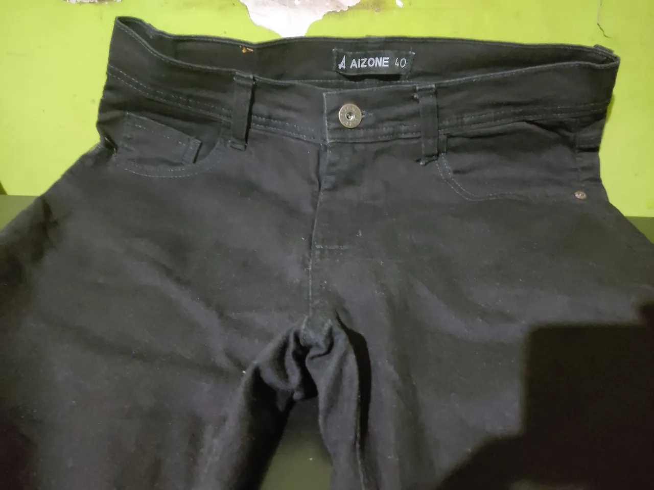 Calça Jeans Aizone Preta - Tamanho 40