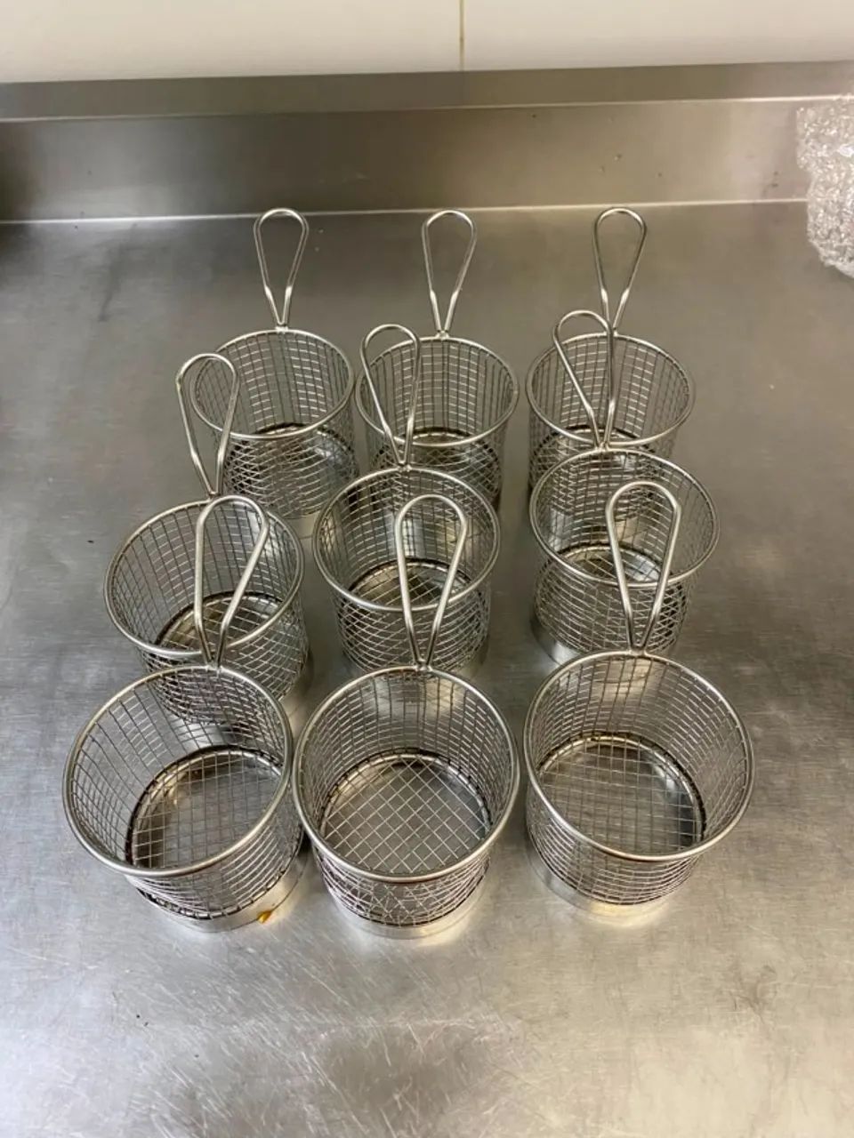 MINI CESTO INOX COM ALÇA