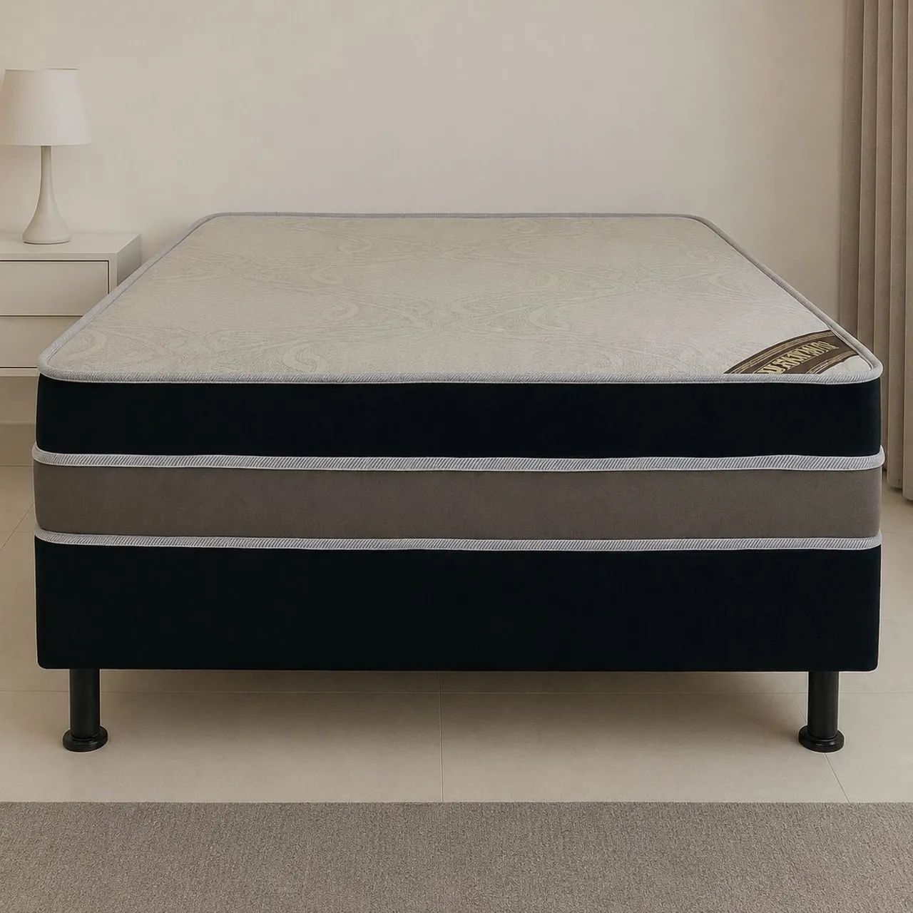 Cama box solteiro Dijon espumas d33 / pague na entrega 