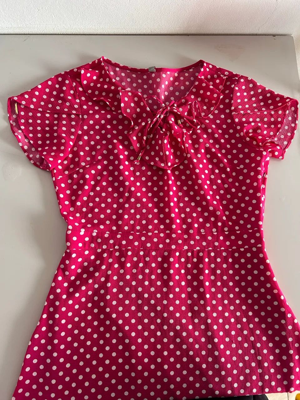 Vestido Clara Rosa - Pink - poá