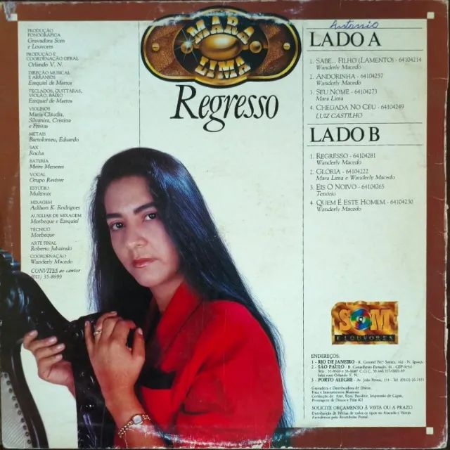 Lp Disco De Vinil Regresso - Mara Lima - Gospel Evangélico - Foto 2