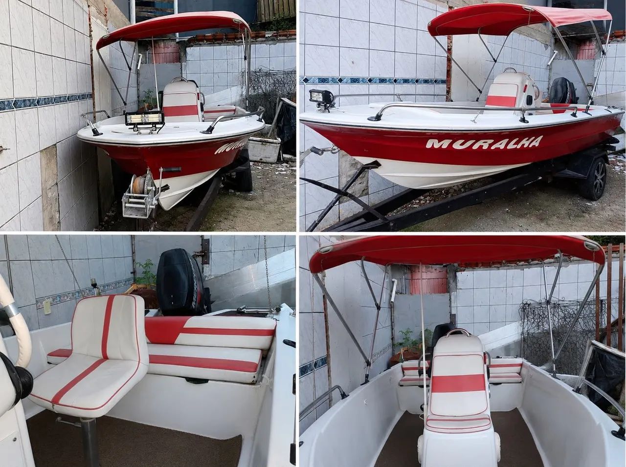 Lancha Muralha 16 Pés | Mercury 50 HP 2018 | Revisada + Carreta | R$ 62.000
