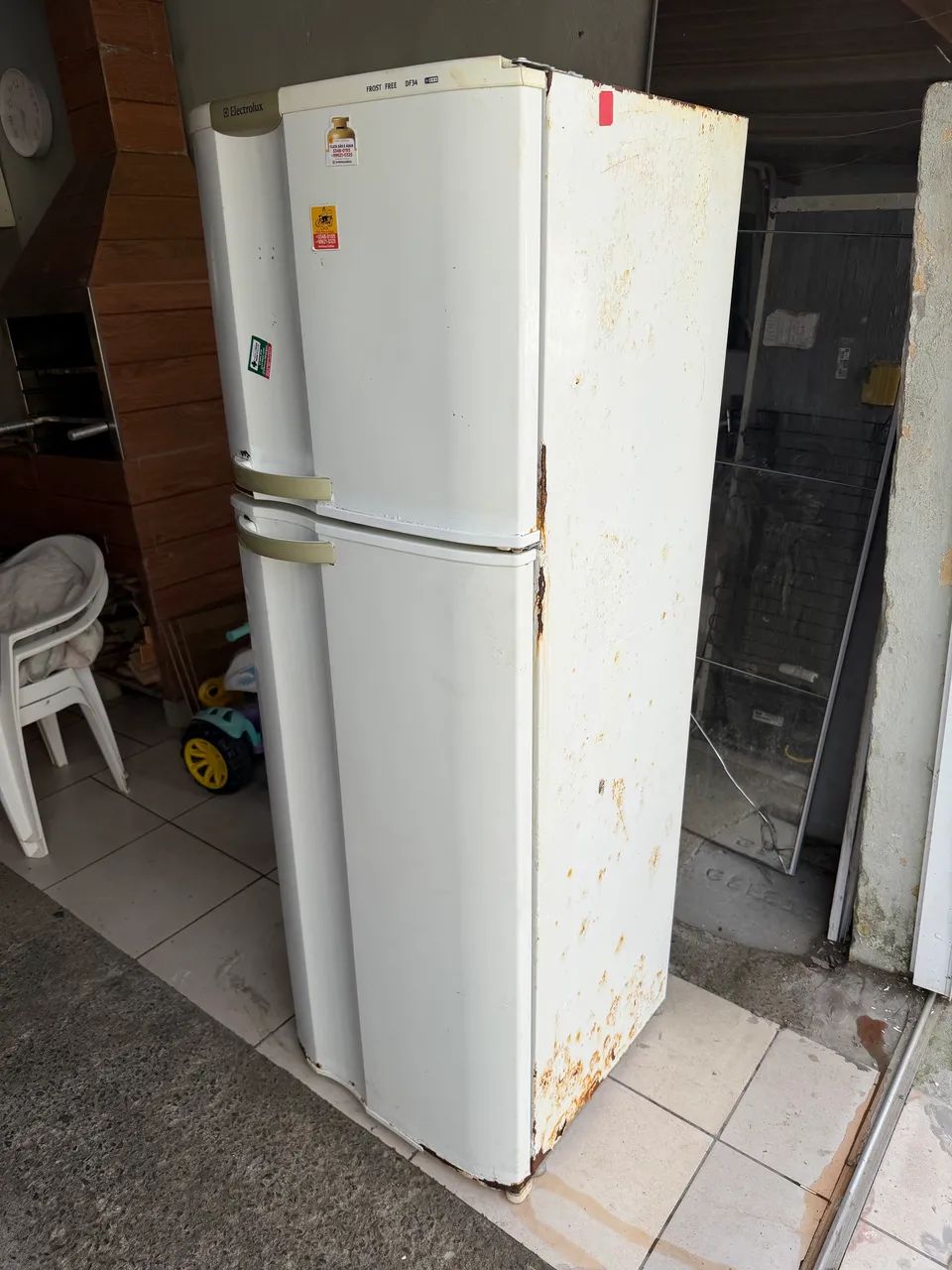 Geladeira com defeito 
