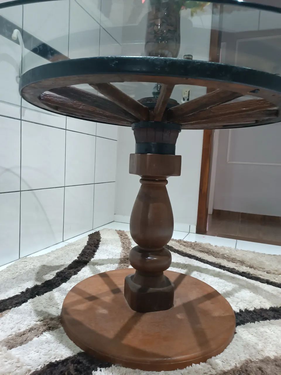Mesa rústica de vidro  - Foto 2