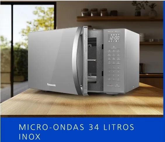 Microondas Panasonic 34L ST67L Inox - NOVO
