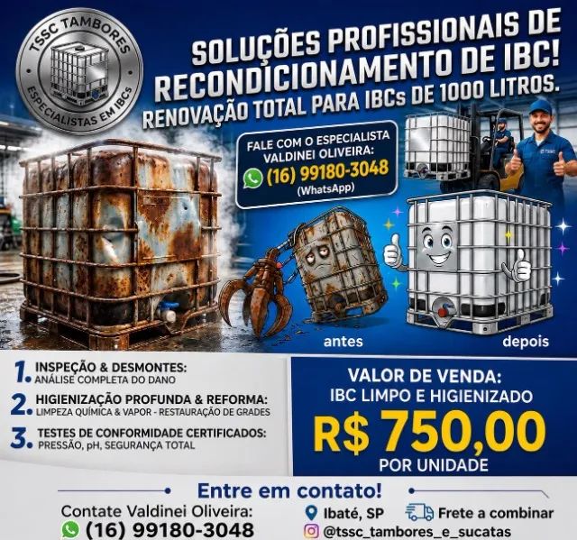 Venda e compra de IBCS de 1000 Litros - Foto 2
