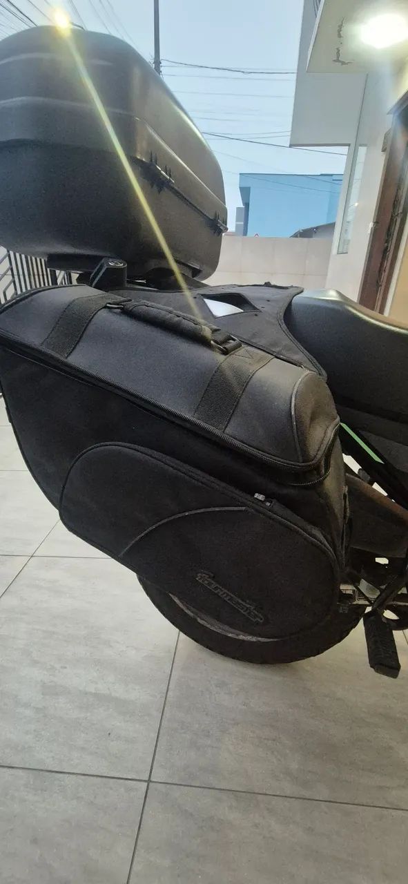alforje lateral em nylon para motocicleta - Foto 2