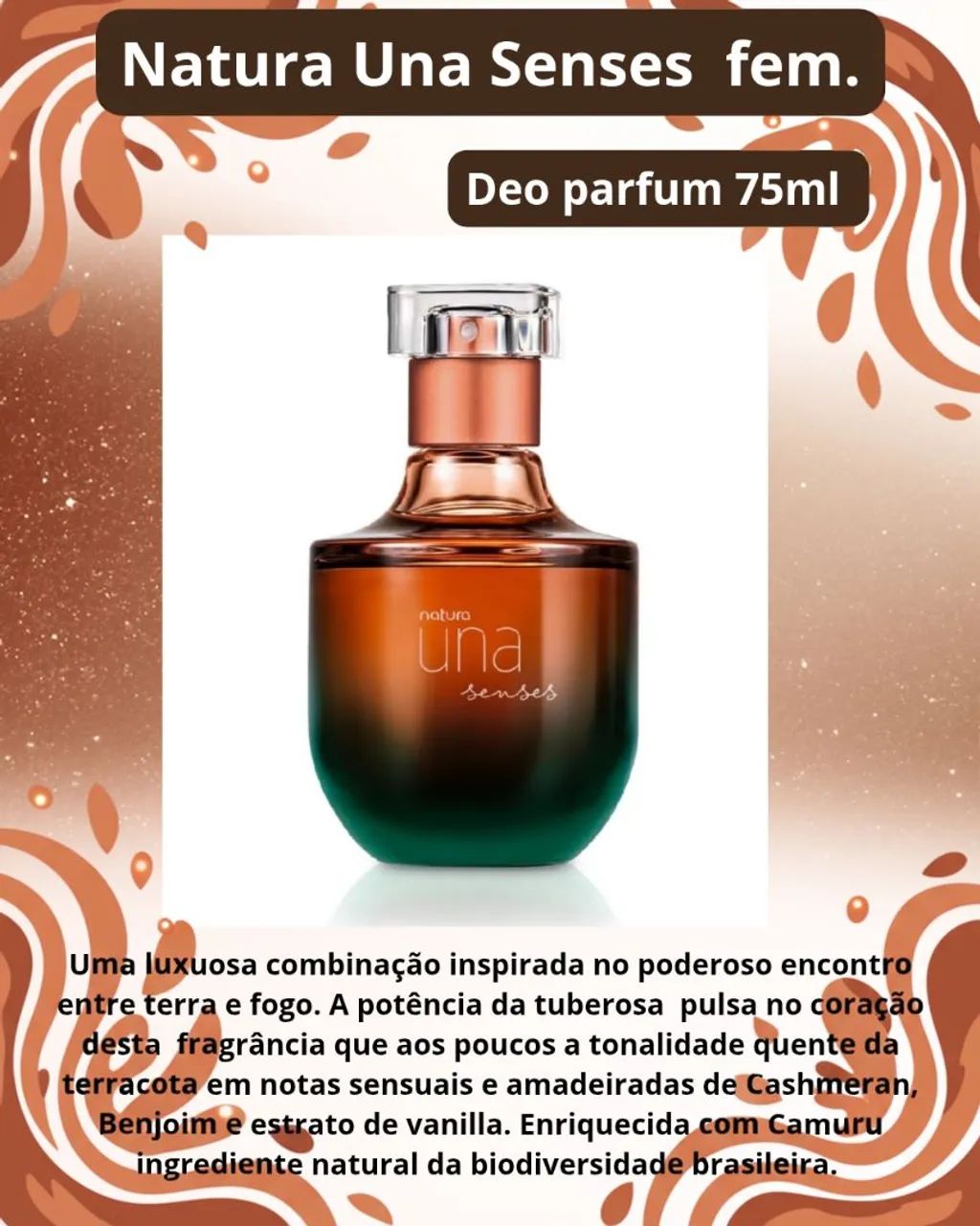 Natura Una Senses Deo parfum feminino, 75ml 