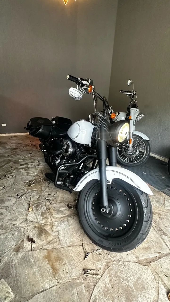 Fat Boy branco perolizado 2012 IMPECÁVEL   - Foto 4