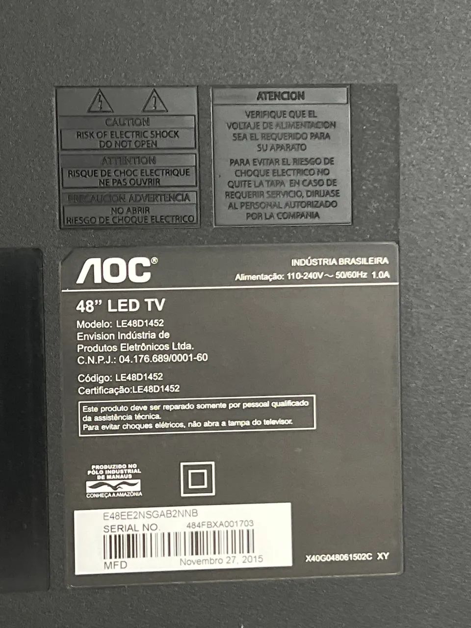 TV 48 Polegadas AOC, Com pequenos defeitos na imagem - Foto 3