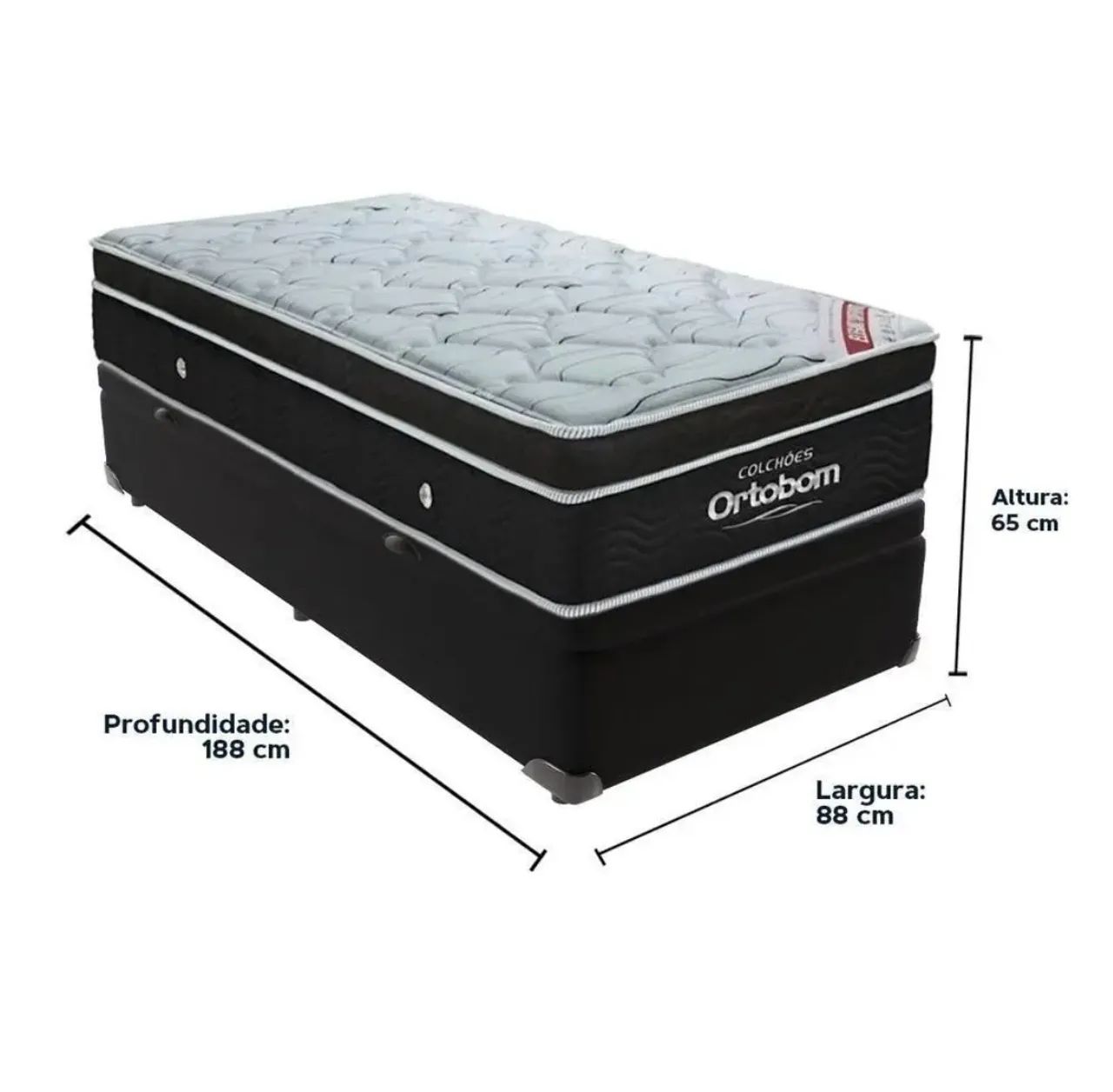Cama box baú solteiro ortobom  - Foto 5