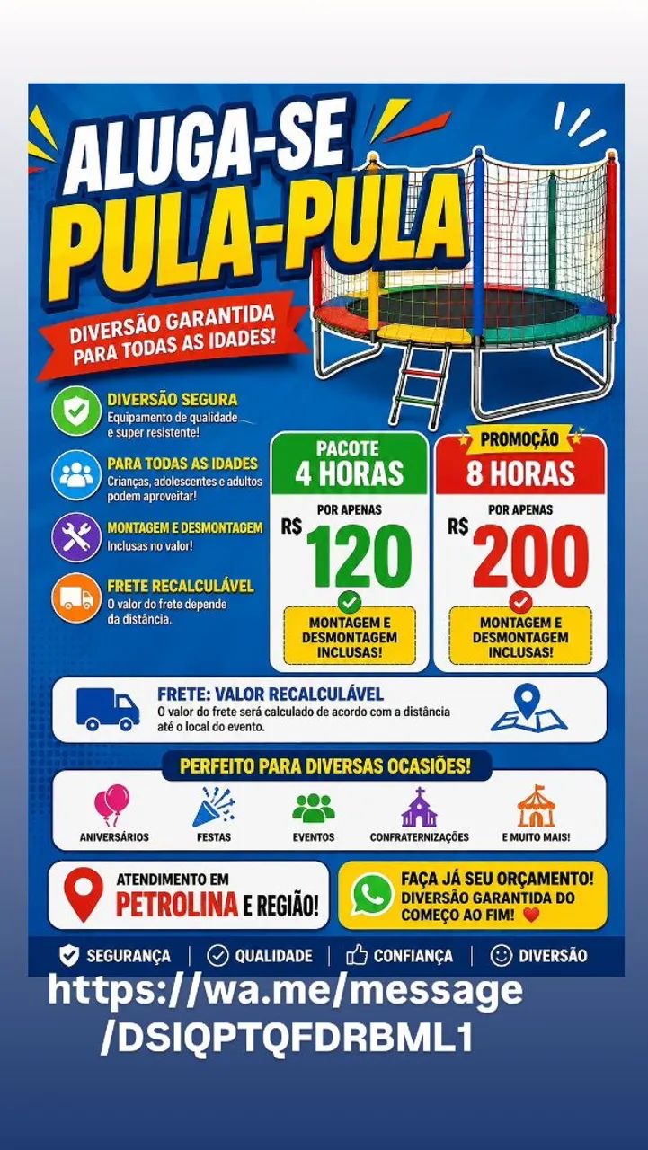 Locação de pula-pula 