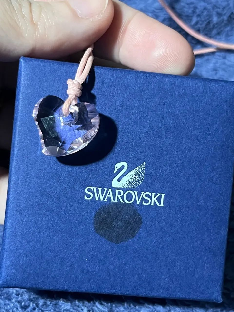 Colar Swarovski coração rosa  - Foto 2