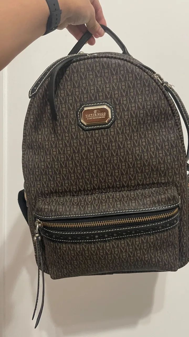 Mochila Victor Hugo Original Couro - Foto 4