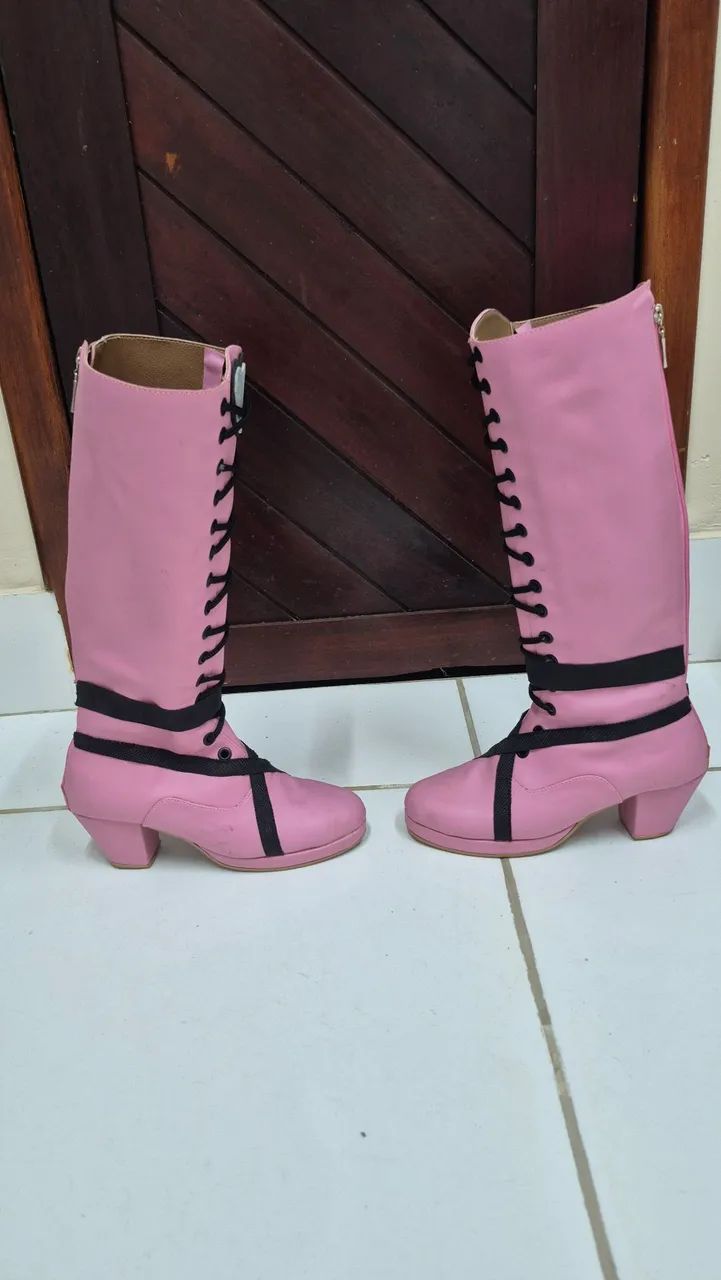 Coturno/salto draculaura rosa - Foto 4