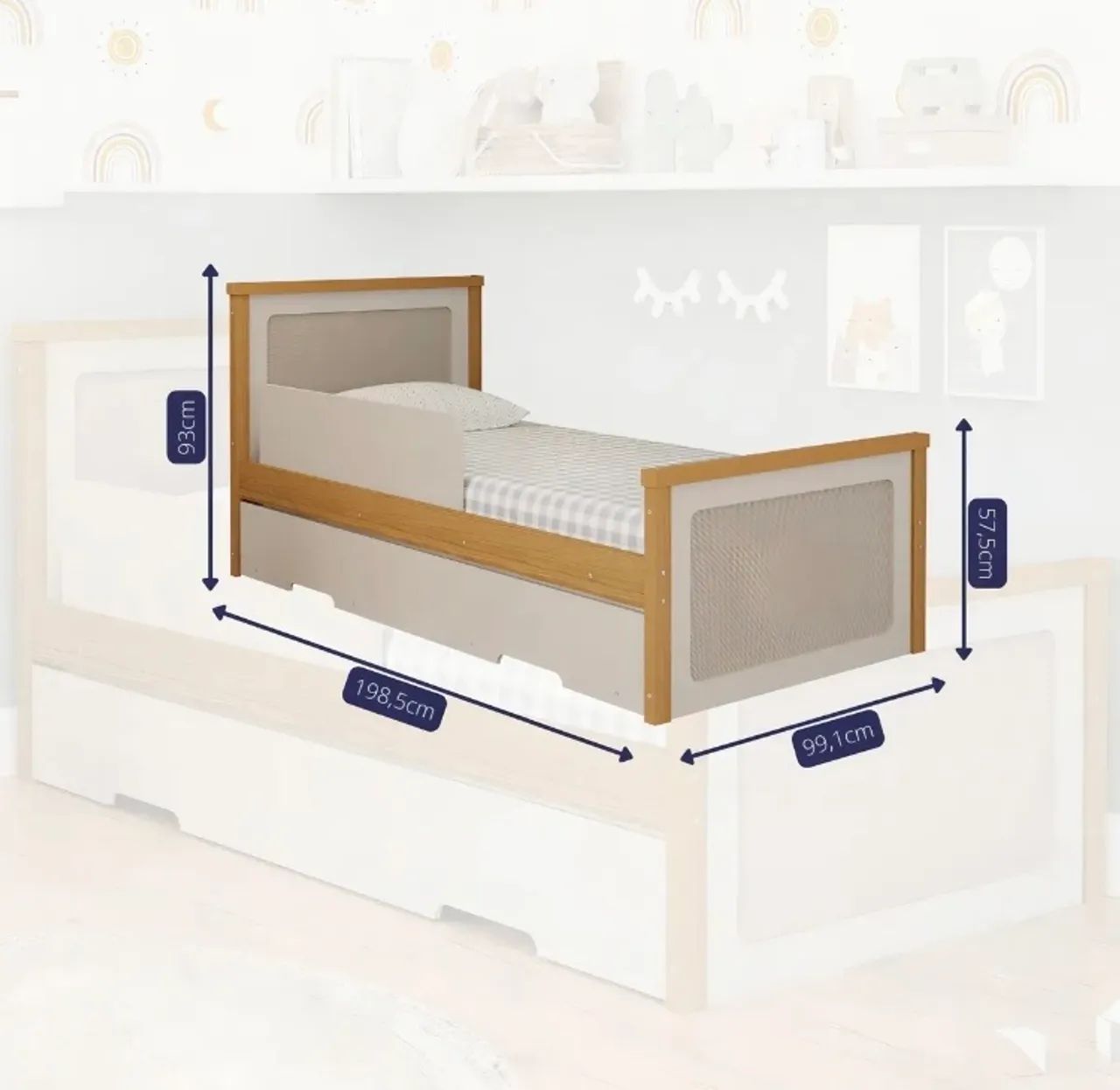 Cama Solteiro (BICAMA) BIBOX NATURE/OFF - Foto 4