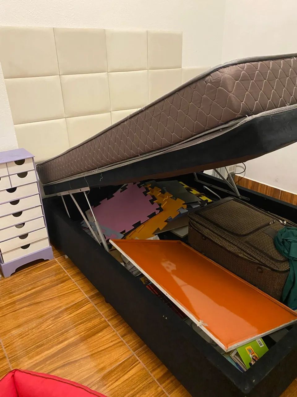 Cama de casal box com colchão 