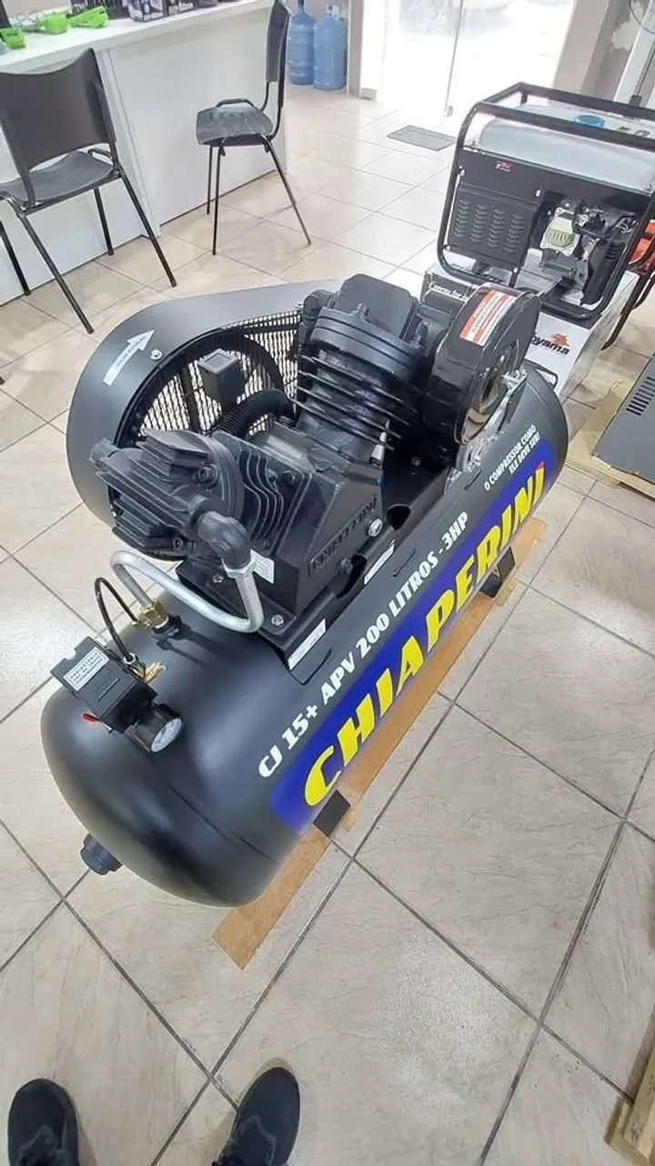  Compressor de Ar 200L 3hp 175psi Chiaperini - Novo/Loja - Foto 4