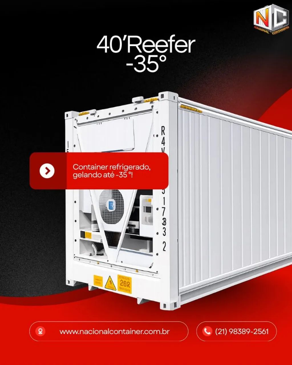 Reefer gelando até -35°