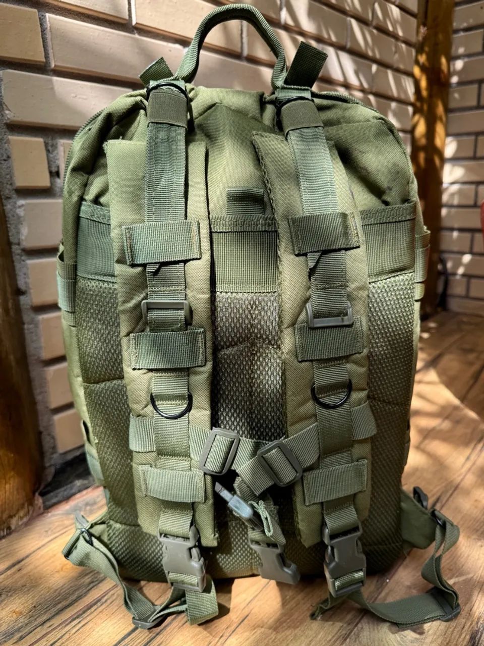 Mochila Tática Militar Verde Oliva - Foto 3