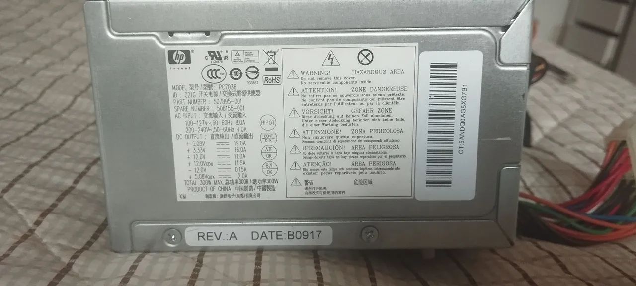 Fonte original HP mod. PC7036 300watts - Foto 3