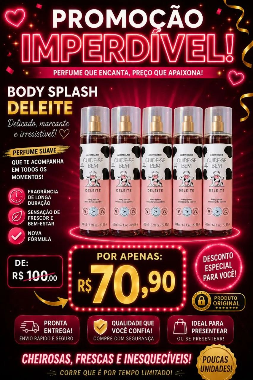 promo body Splash deleite 