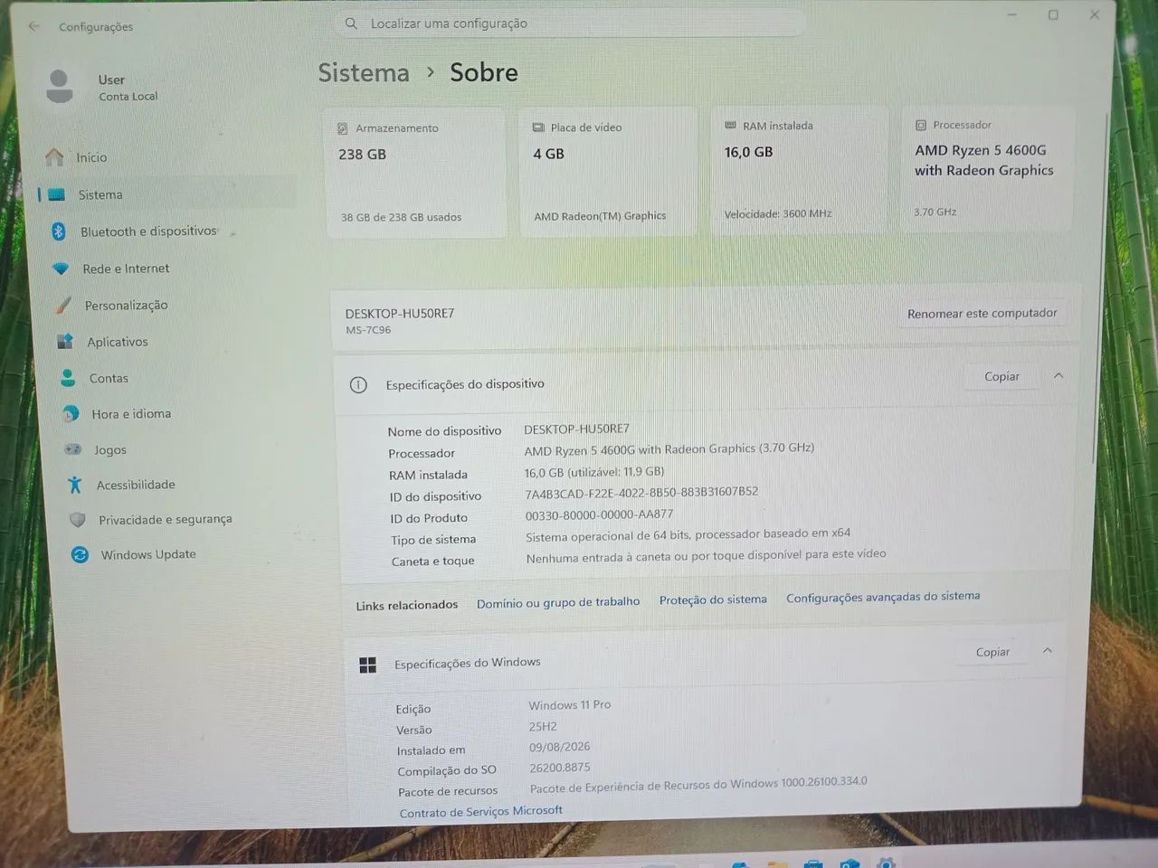 PC Gamer Ryzen 5 4600G 16GB DDR4 SSD NVMe 256GB RGB - Foto 4