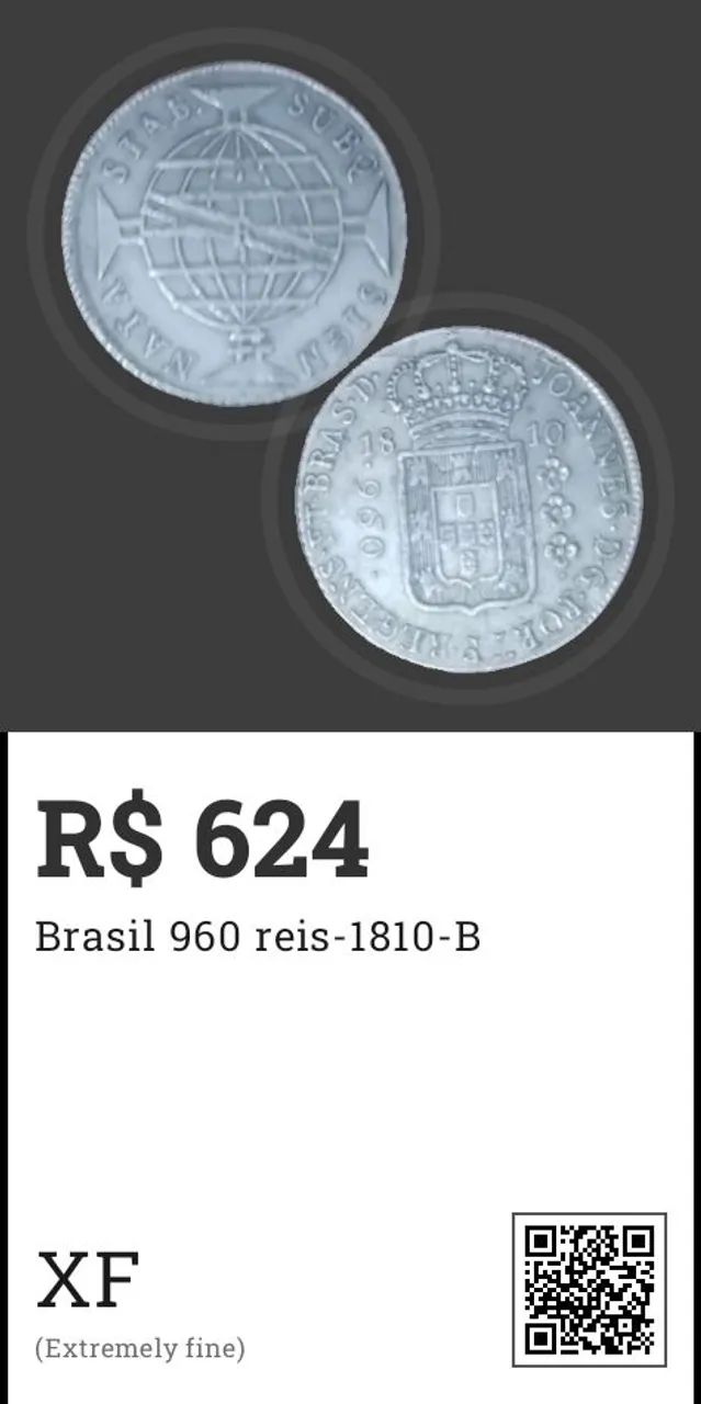Moeda 960 reis 1810 B