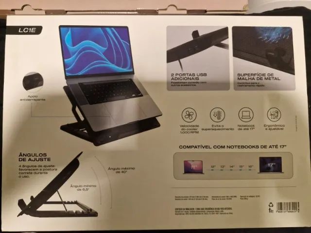 Suporte Notebook com cooler e led. - Foto 2
