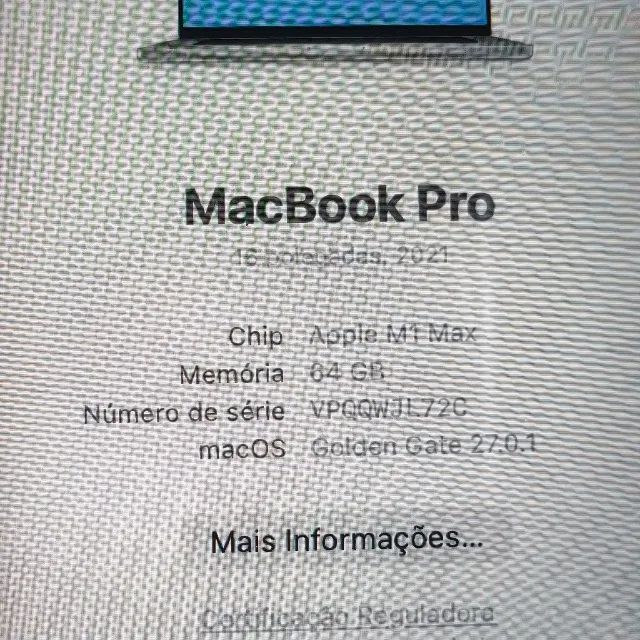MACBOOK PRO 16 M1 MAX 64GB/512GB - 24GPU - 333C - Foto 4