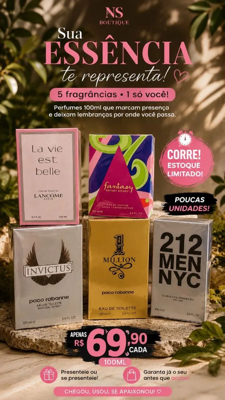 Perfumes na promoção últimas unidades! Dia dos pais
