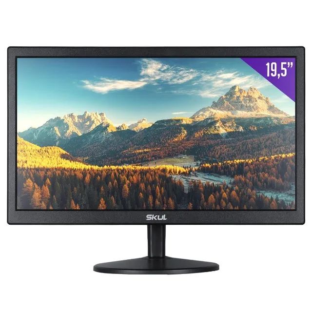 Monitor SKUL 19,5" LED HDMI + VGA - Ideal para Trabalho e Home Office (SM1955MS)