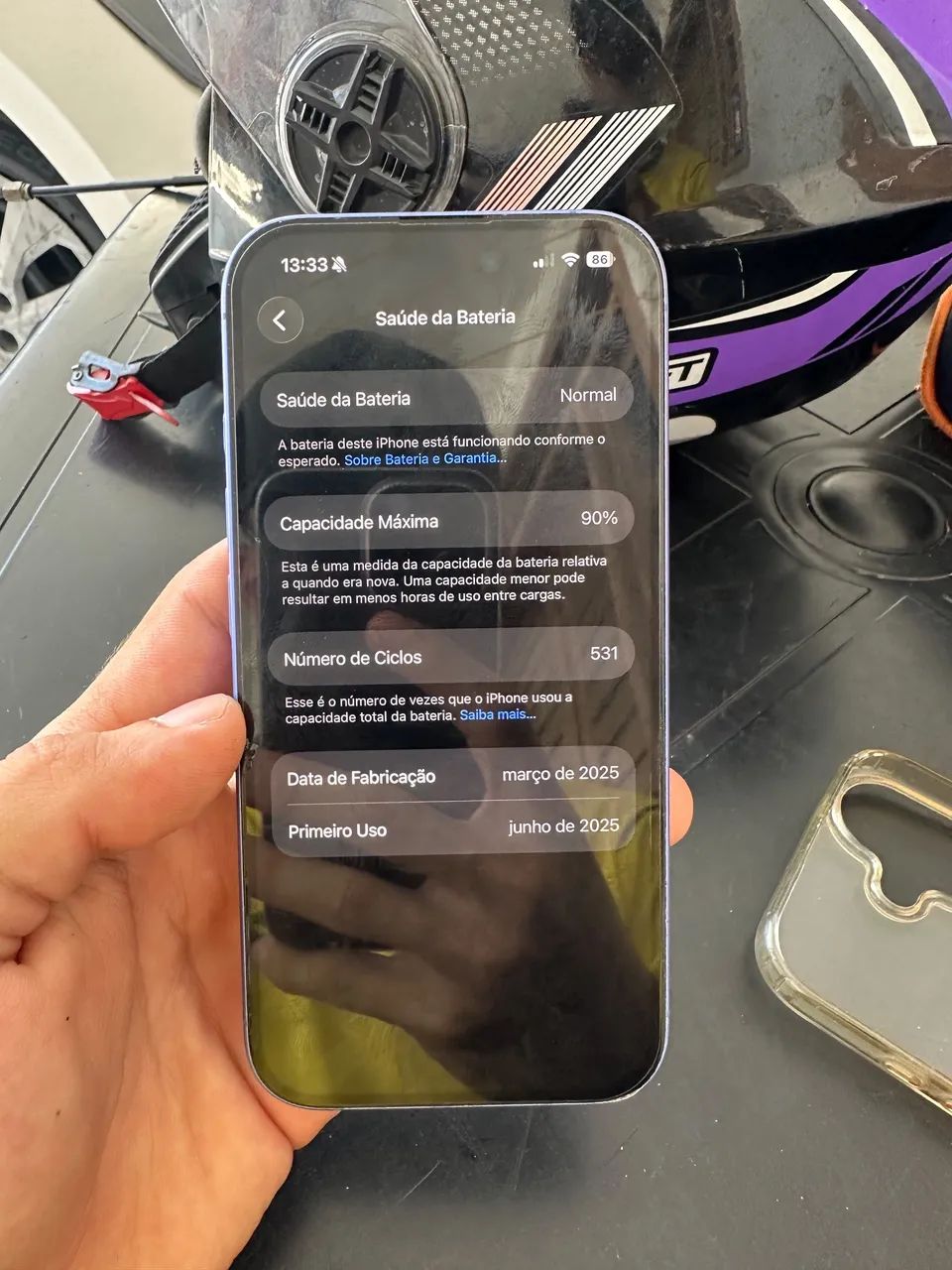 Iphone 16 azul 128gb bateria 90% TODO ORIGINAL com caixa - Foto 4