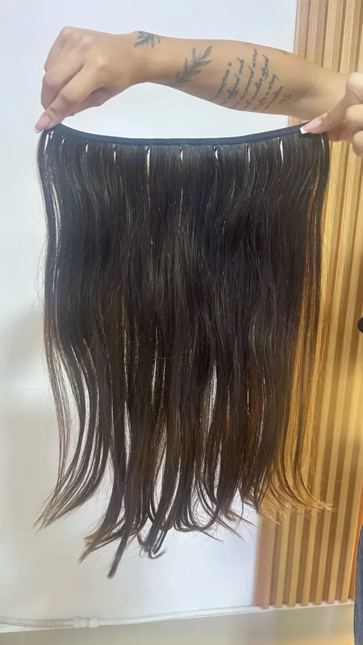 Mega Hair na tela castanho  - Foto 2