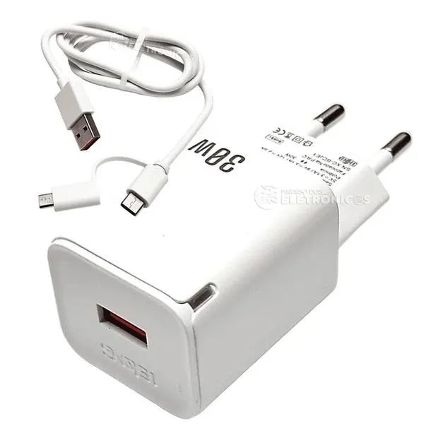 Carregador 30w Tipo C/ Micro Usb Lelong *ENTREGA GRÁTIS* - Foto 2