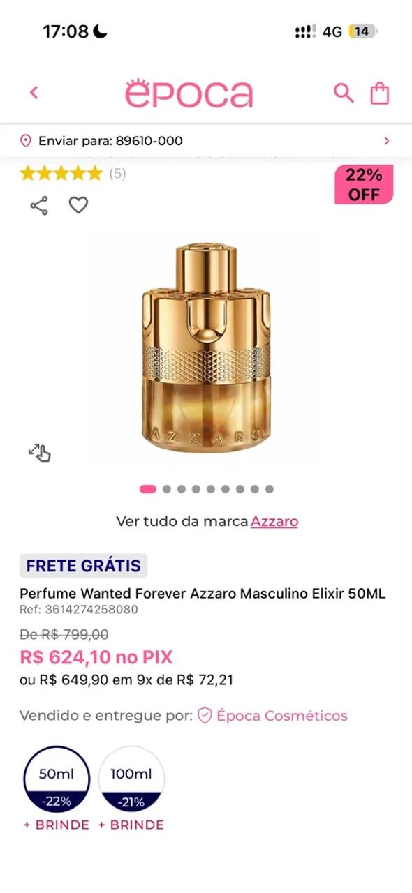 Azzaro Forever Wanted Elixir 45ml com caixa - Foto 3