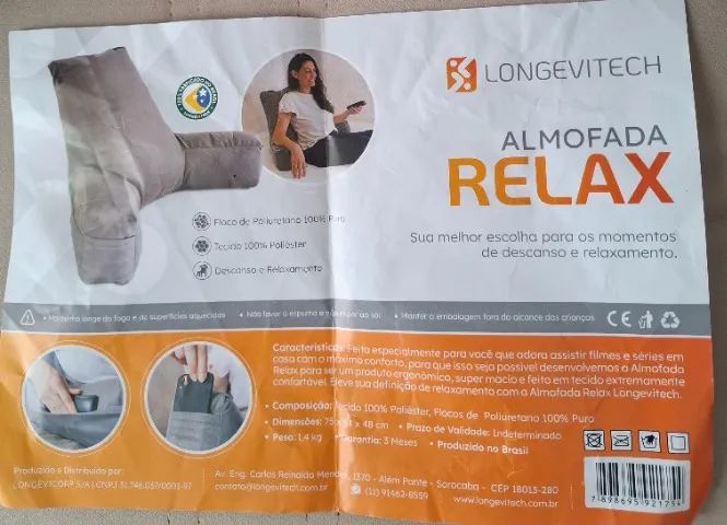 ? Almofada Ortopédica Relaxante (Encosto com Braços) - Higienizada! - Foto 5