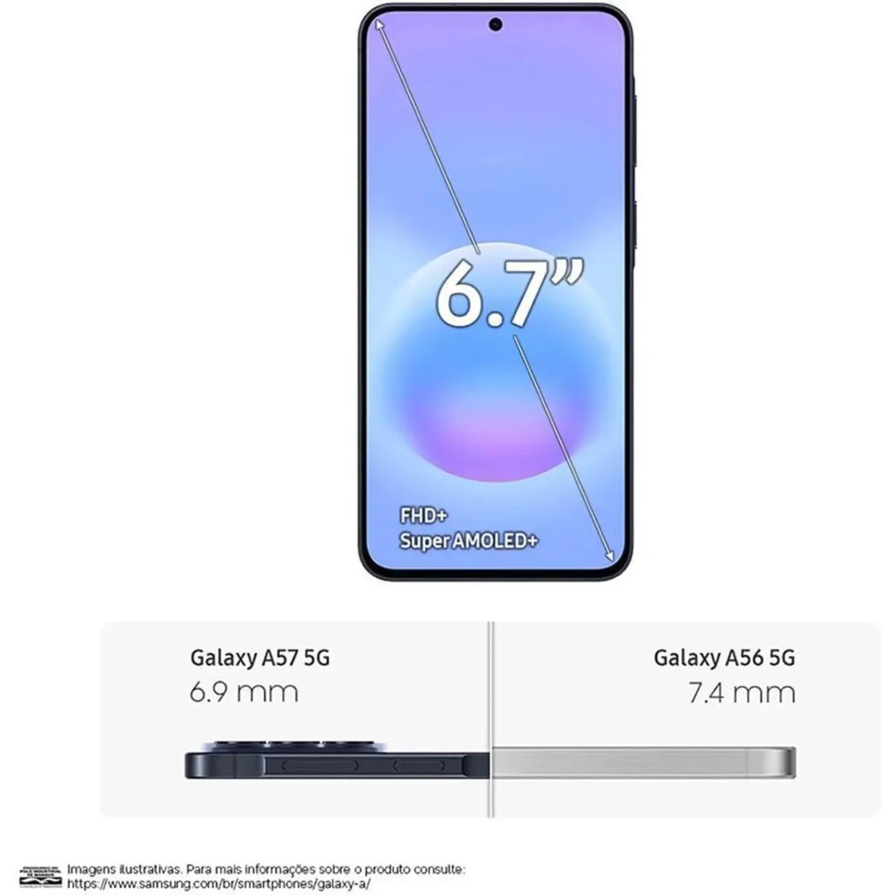 Galaxy A57 5G (128GB) - Cinza - Foto 3
