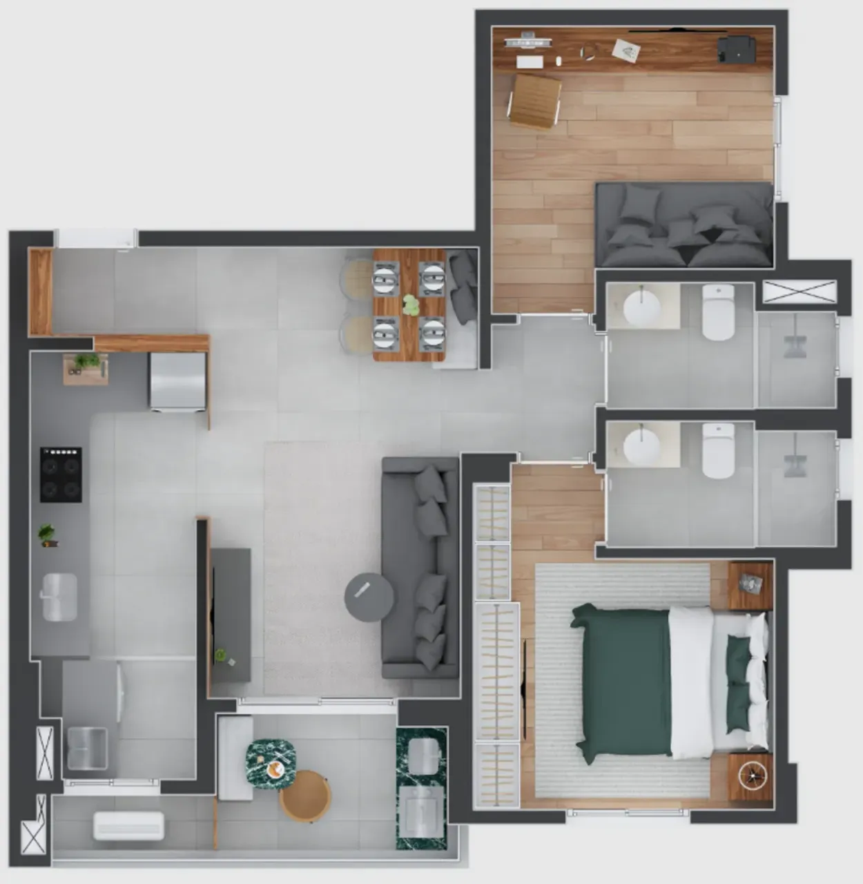 PLANTA 69m²