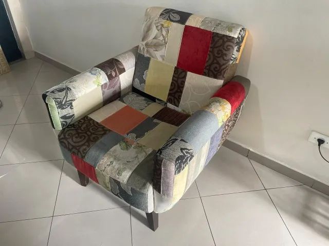 Par de Poltronas Patchwork Retrô ? Confortáveis e Conservadas - Foto 2
