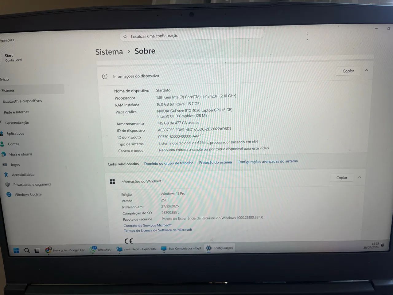 Notebook Gamer MSI - super novo - Foto 2