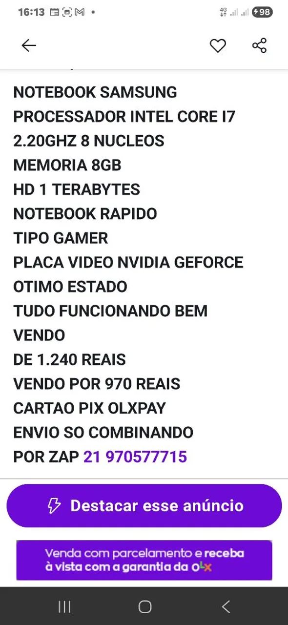 NOTEBOOK i7 NVIDIA GEFORCE  - Foto 3