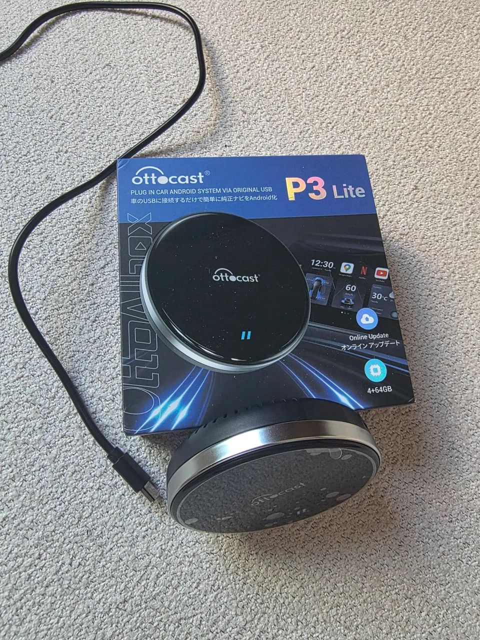 Ottocast P3 Lite - ai box wireless android auto e apple car para