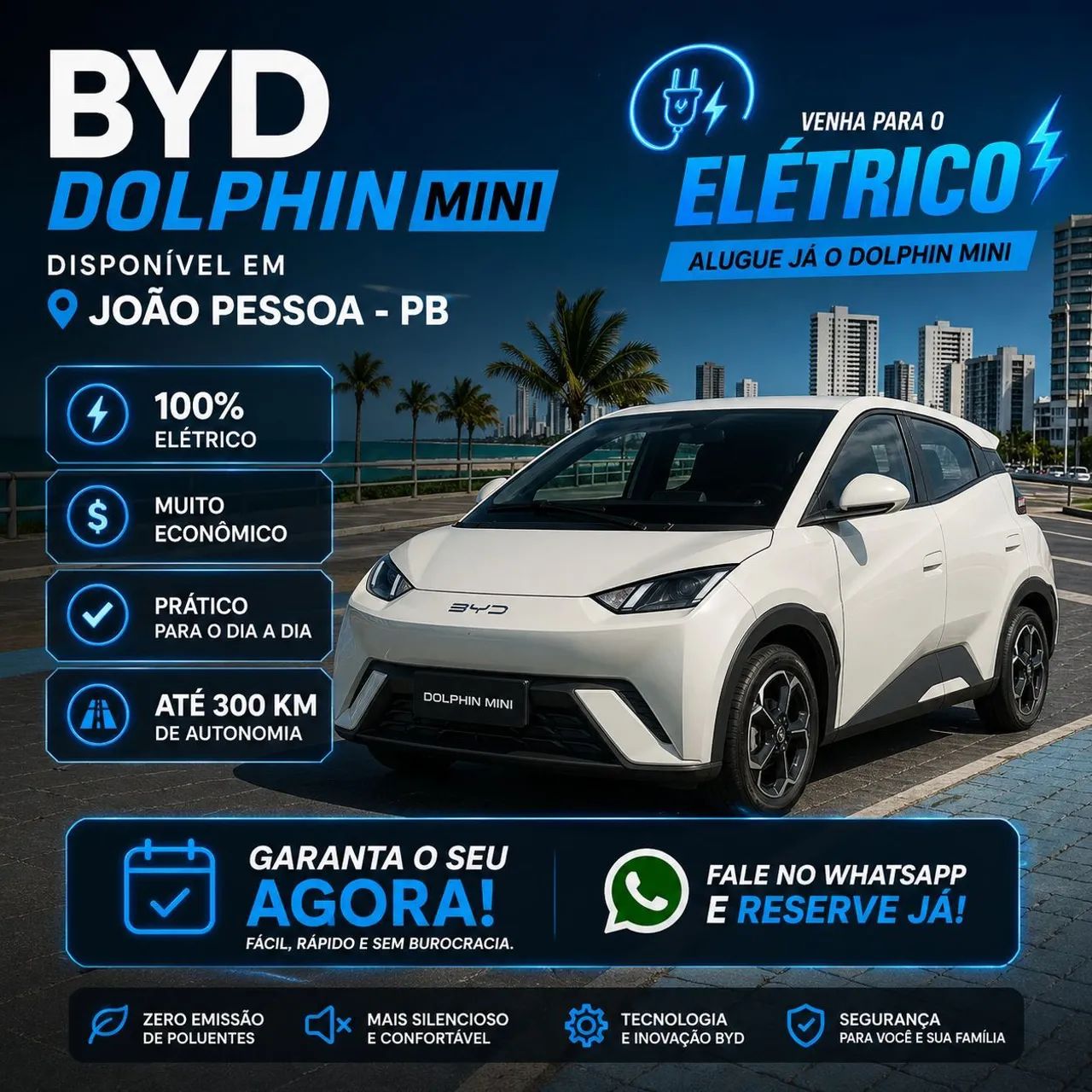 Locação de veículos elétricos- Dolphin Mini 