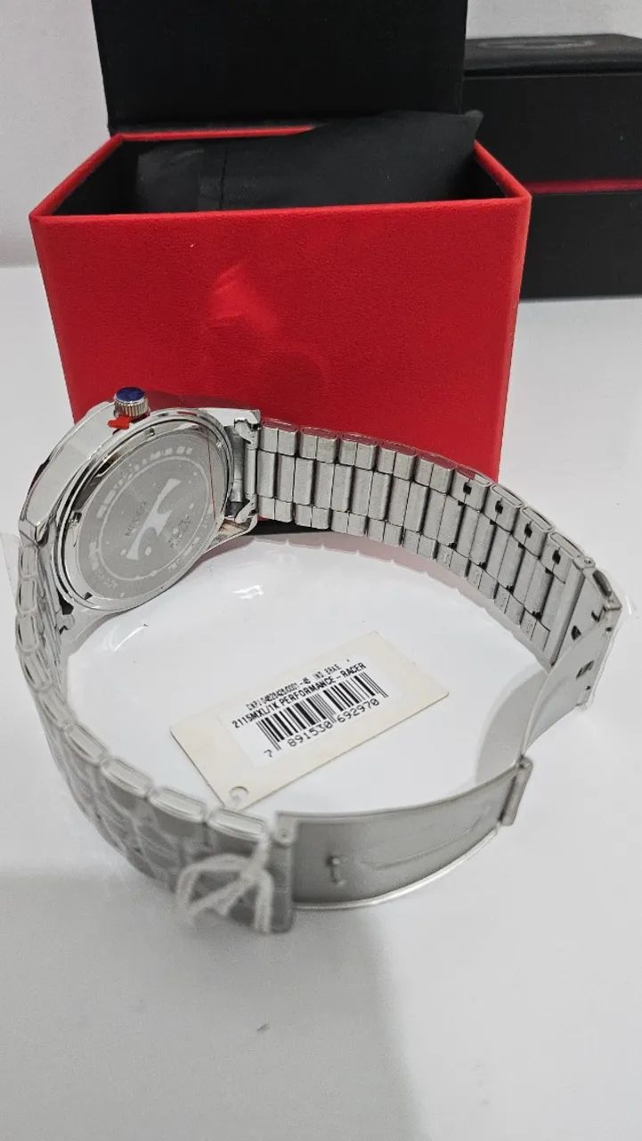 Relógio Technos Masculino Racer Prata 2115MXL/1K - Foto 4