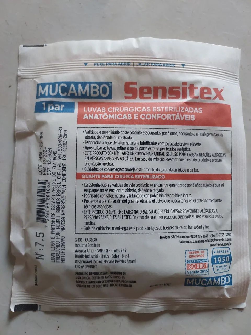 Vendo Luvas cirúrgica estéril 7.5 