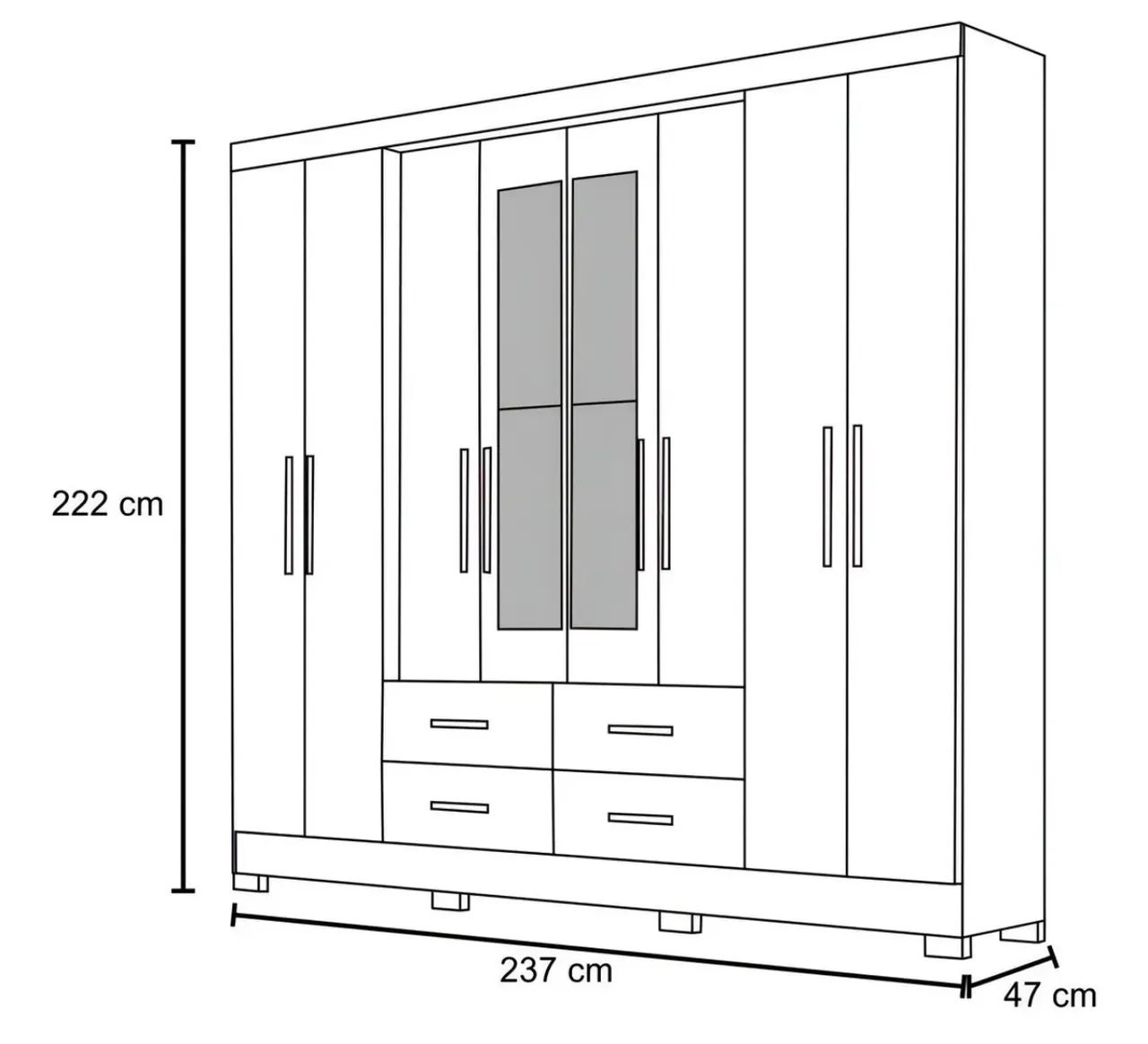 Guarda roupa grande 2,37m - Foto 4